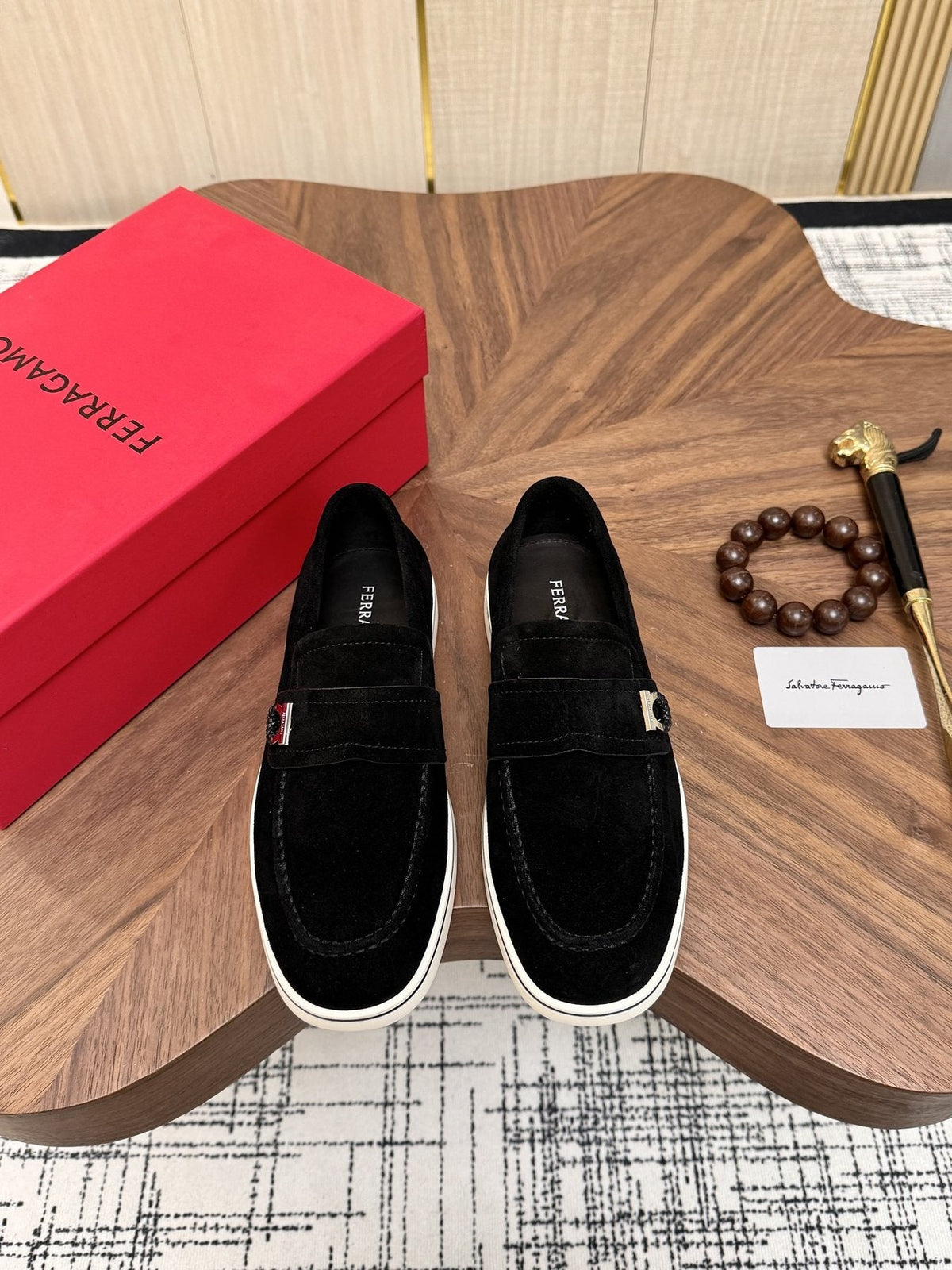 Salvatore Ferragamo Men's Textured Slip-On Loafers