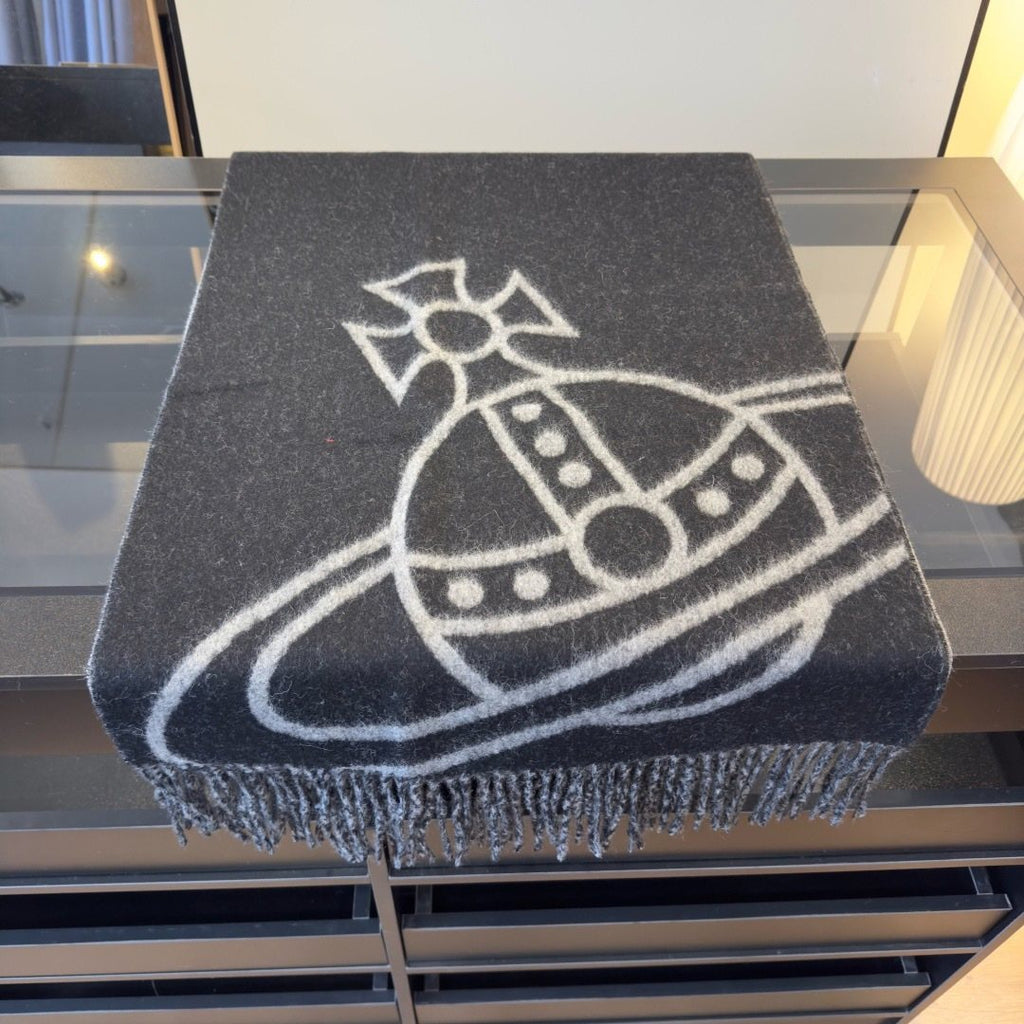 Vivienne Westwood Orb Fringed Scarf