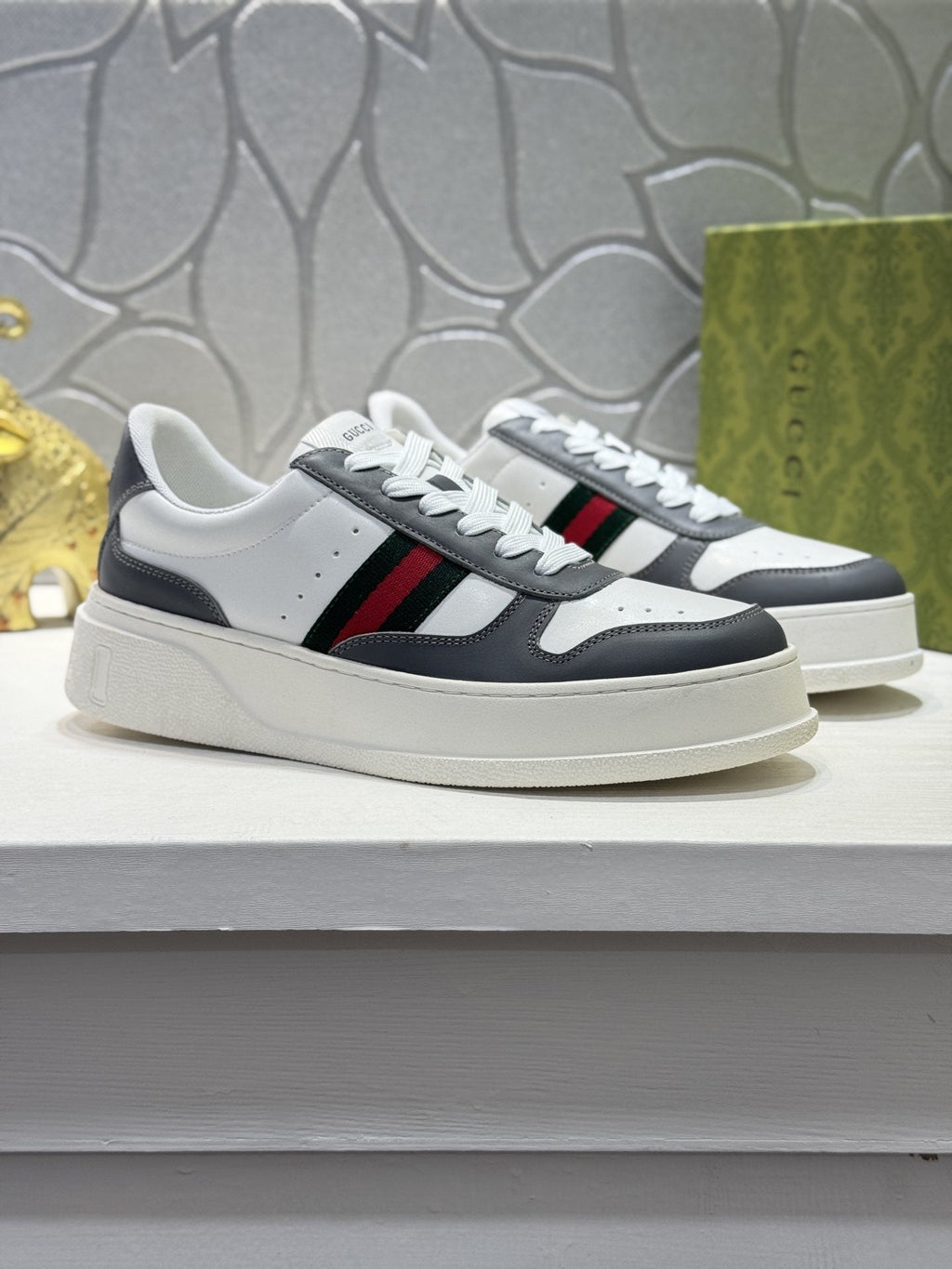 Gucci Web Stripe Low-Top Sneakers