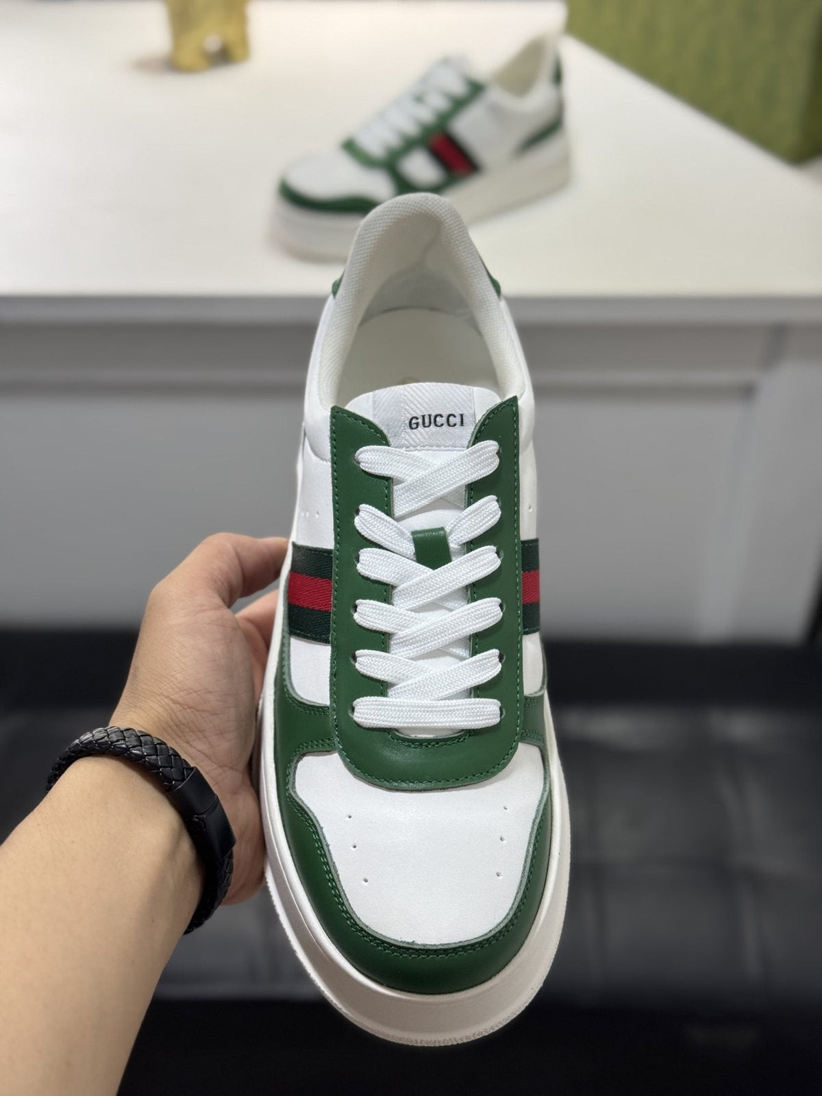 Gucci Web Stripe Low-Top Sneakers