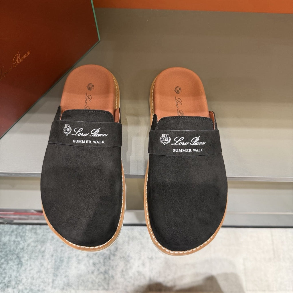 Loro Piana Open-Back Loafer Mules