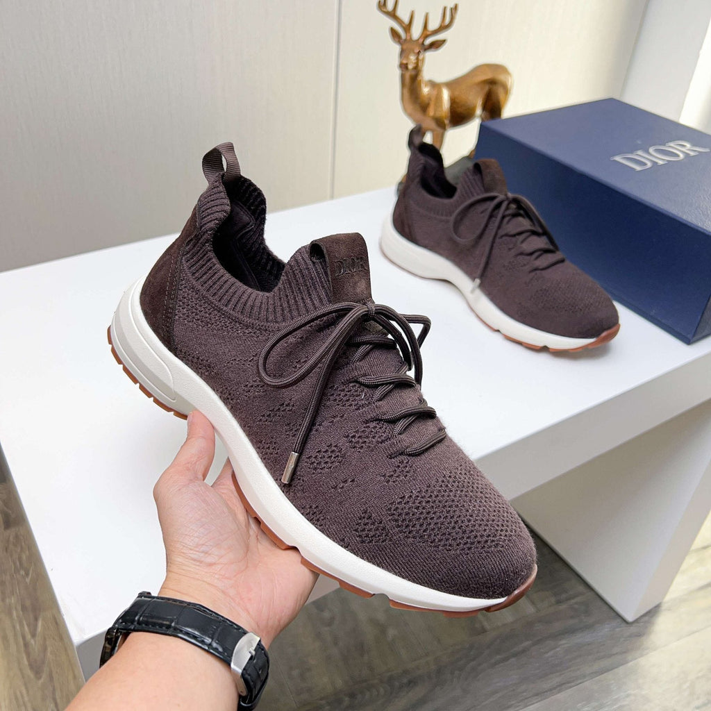 Dior Knit Lace-Up Sneakers