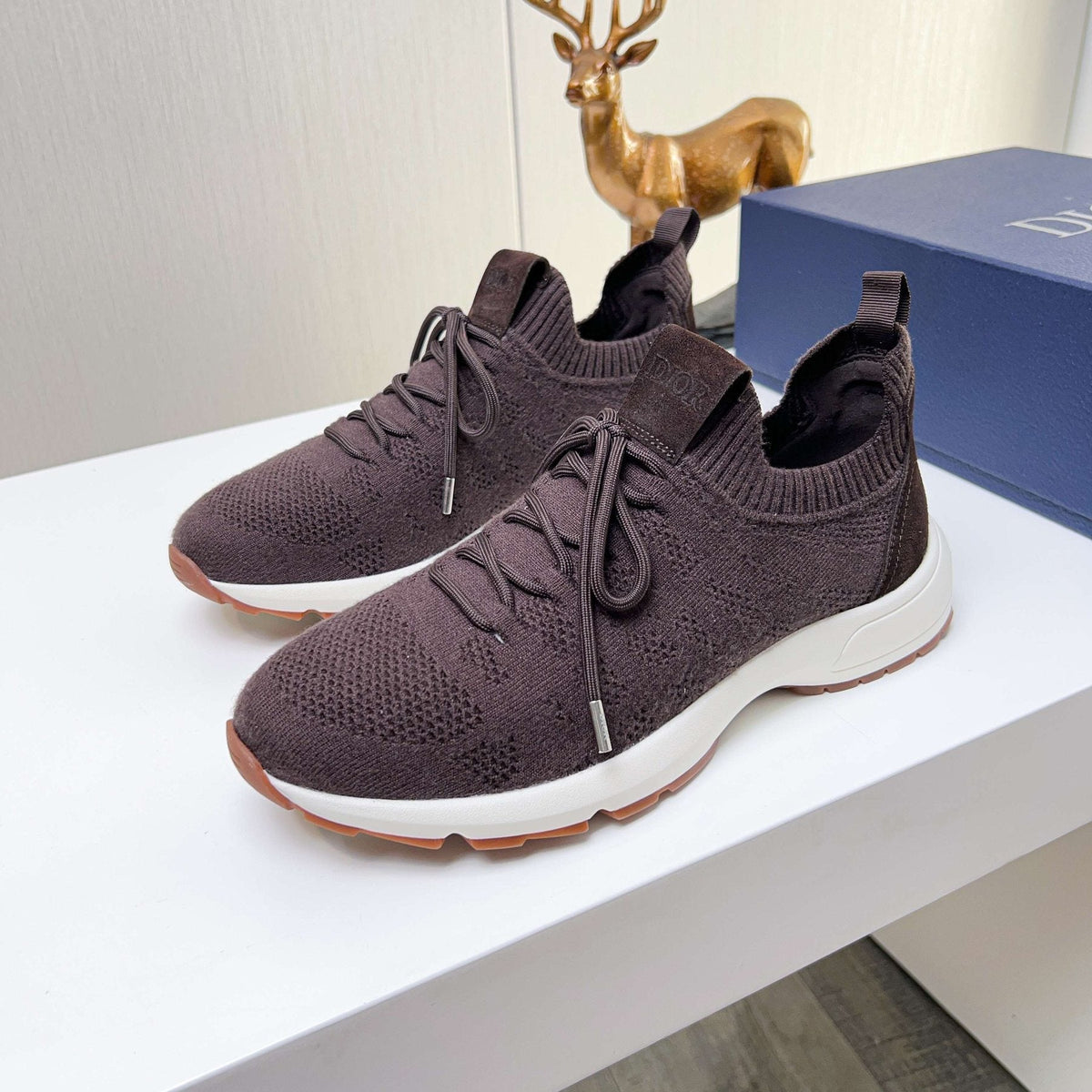 Dior Knit Lace-Up Sneakers