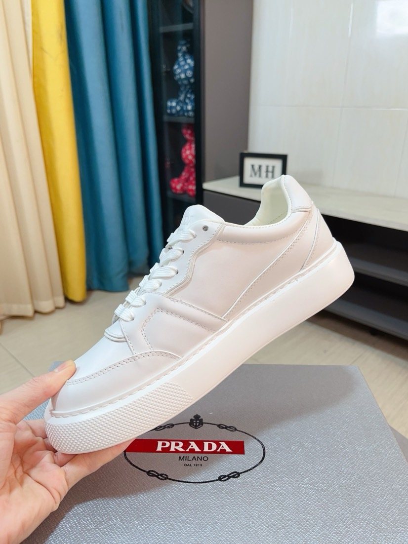 Prada Paneled Low-Top Sneakers