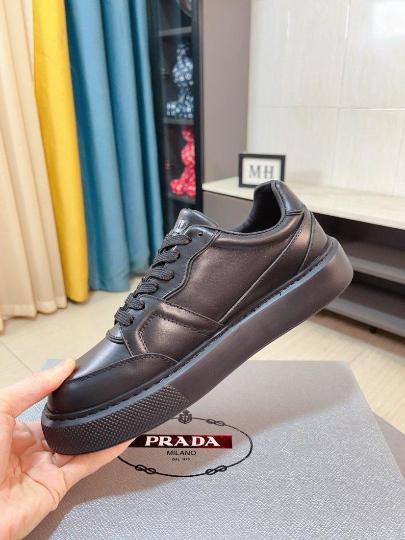Prada Paneled Low-Top Sneakers