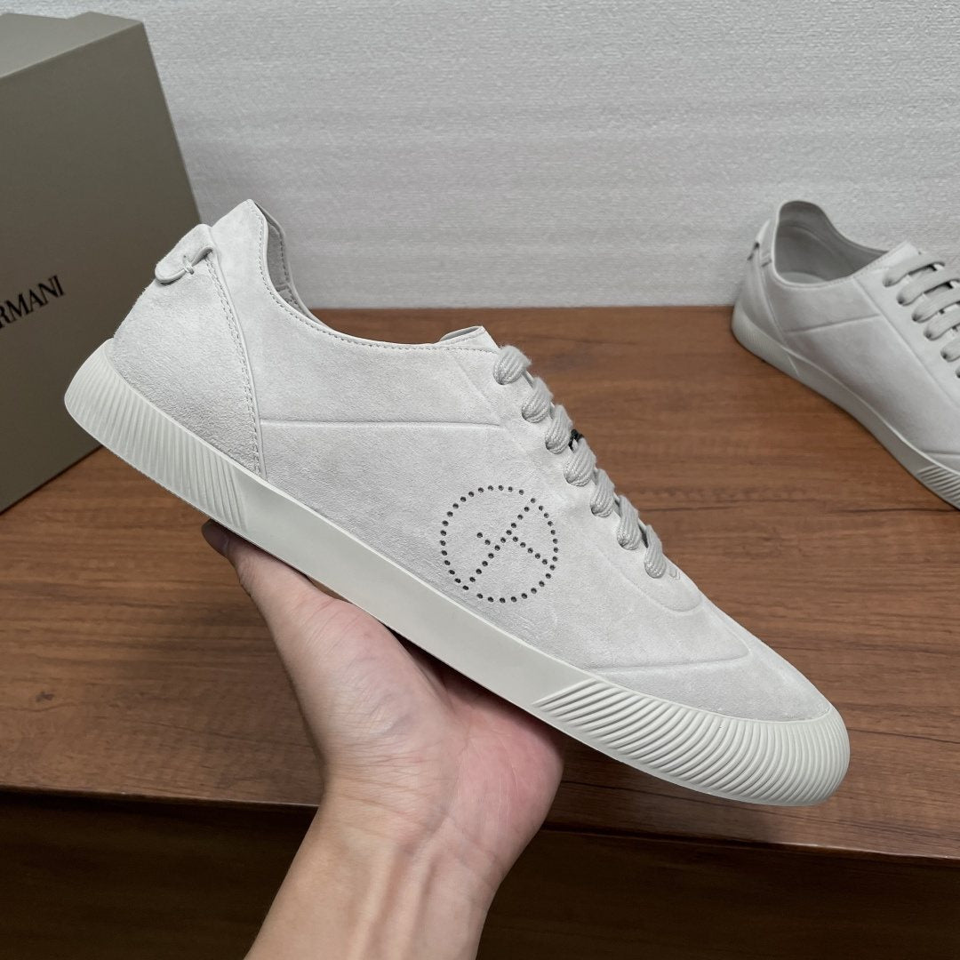 Giorgio Armani Perforated Low-Top Sneakers