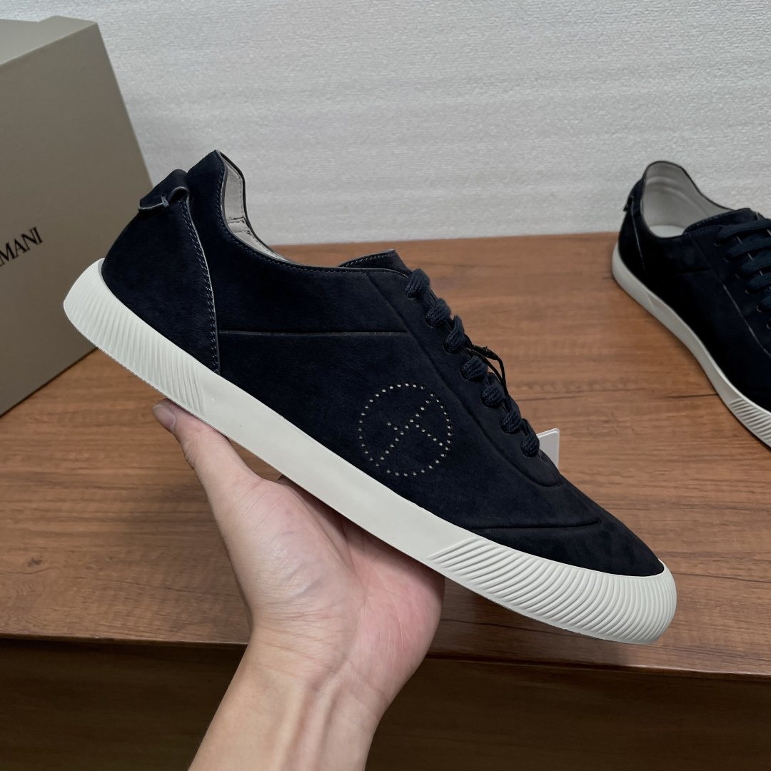 Giorgio Armani Perforated Low-Top Sneakers