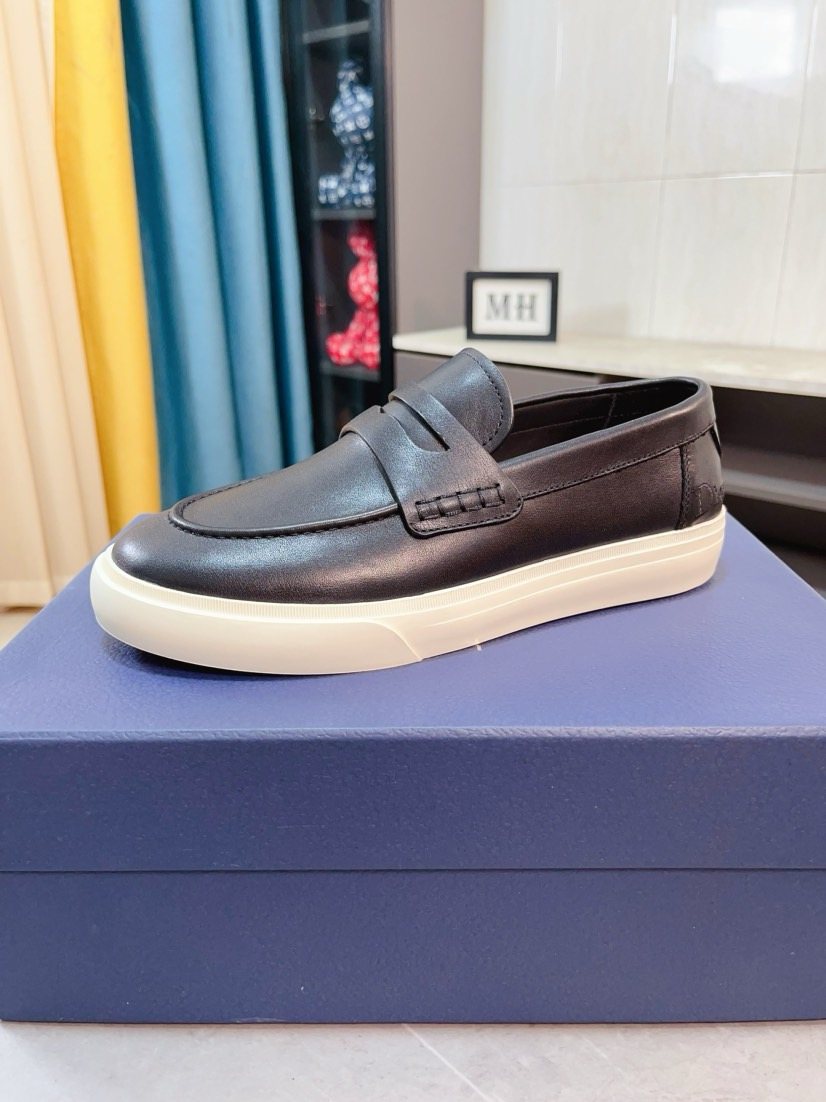 Dior Contrast-Sole Strap Loafers