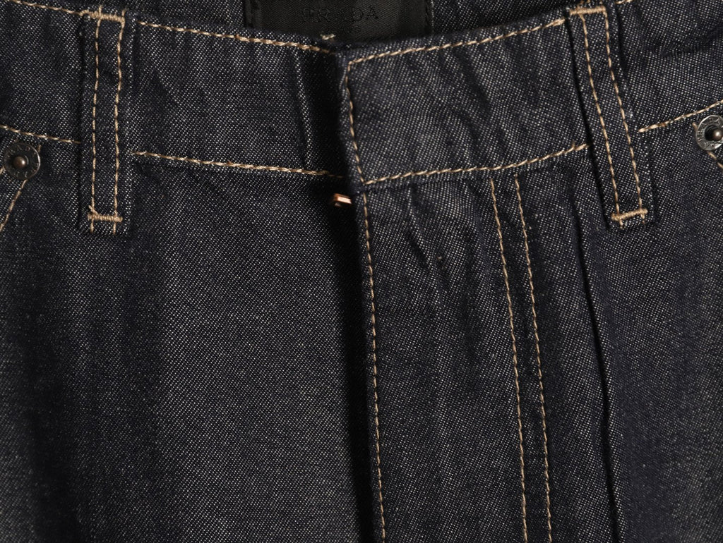 Prada PRD Rear-Pocket Triangle Detail Jeans - Dark Charcoal