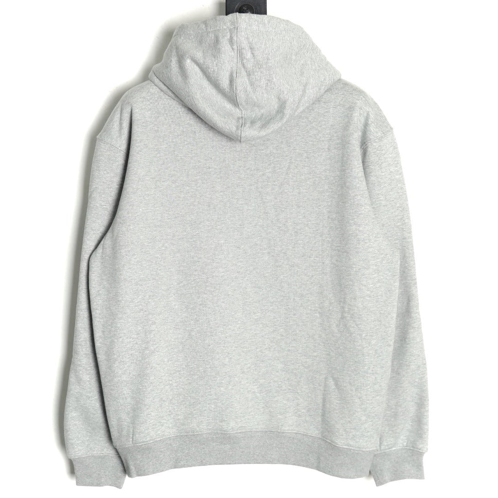 Dior CD Three-Color Badge Embroidered Hoodie - Light Gray