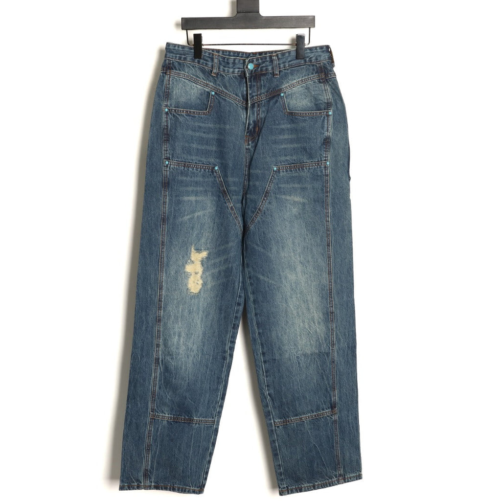 Louis Vuitton Back-Pocket Emblem Jeans - Blue