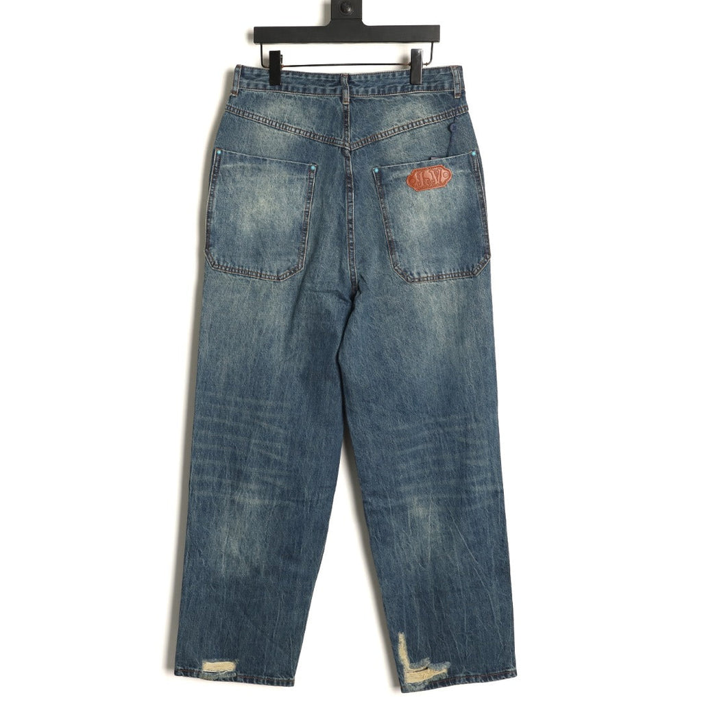 Louis Vuitton Back-Pocket Emblem Jeans - Blue