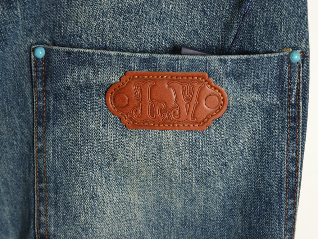 Louis Vuitton Back-Pocket Emblem Jeans - Blue