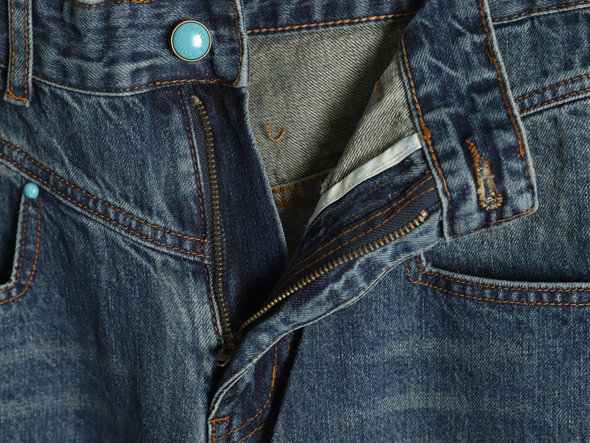 Louis Vuitton Back-Pocket Emblem Jeans - Blue