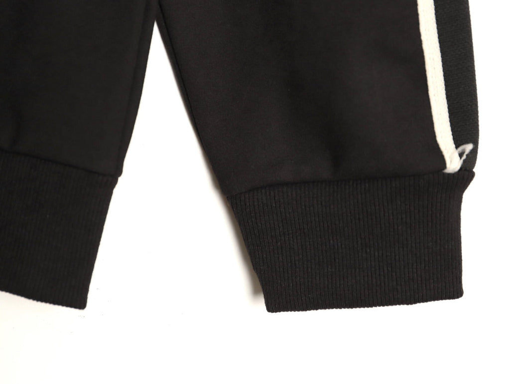 Gucci Lettering-Trim Hooded Zip Jacket - Black