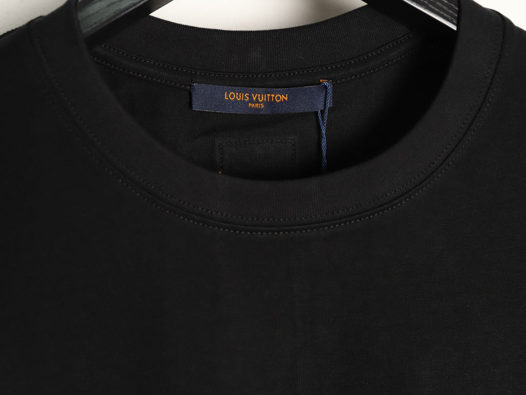 Louis Vuitton L.V.M. and Equipe Lettering Short-Sleeve T-Shirt - Black