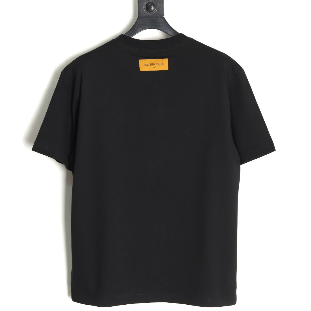 Louis Vuitton LV Chest-Lettering Short-Sleeve T-Shirt - Black